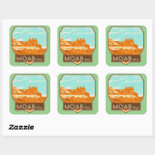 Moab Utah Square Stickers (Vel)