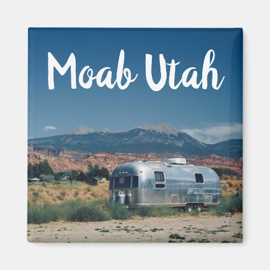 Moab Utah Trailer in Woestijn Magneet (Voorkant)