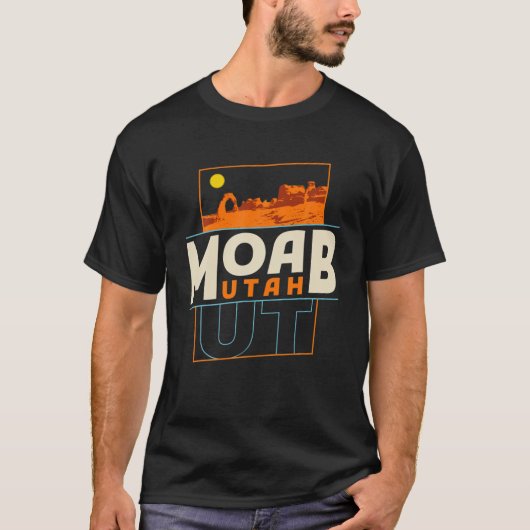Moab Utah UT Arches National Park Souvenir Adventu T-shirt (Voorkant)