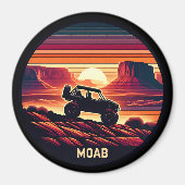 Moab Utah UTV Sunset Red Rocks Magneet (Voorkant)