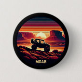 Moab Utah UTV Sunset Red Rocks Ronde Button 5,7 Cm (Voorkant)