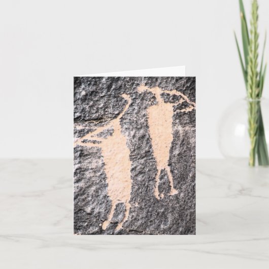 Moab Utah van de Rotstekening van Kokopelli de Kaart (Voorkant)