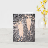 Moab Utah van de Rotstekening van Kokopelli de Kaart (Gele Bloem)