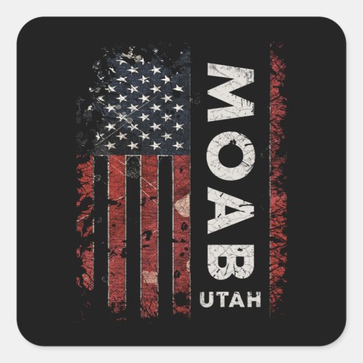 Moab Utah Vierkante Sticker (Voorkant)