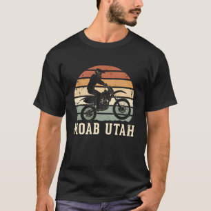 Moab Utah Vintage Dirt Bike Zonsondergang Motocros T-shirt