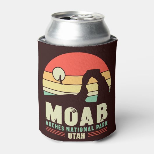 Moab Utah  woestijn Sunset Retro Souvenir 60s Blikjeskoeler (Blikje Voorkant)