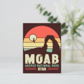 Moab Utah  woestijn Sunset Retro Souvenir 60s Briefkaart (Staand voorkant)