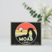 Moab Utah  woestijn Sunset Retro Souvenir 60s Briefkaart (Staand voorkant)