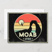 Moab Utah  woestijn Sunset Retro Souvenir 60s Briefkaart (Voorkant / Achterkant)