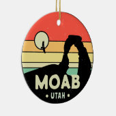Moab Utah  woestijn Sunset Retro Souvenir 60s Keramisch Ornament (Rechts)