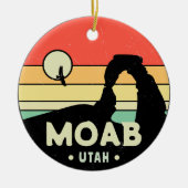 Moab Utah  woestijn Sunset Retro Souvenir 60s Keramisch Ornament (Voorkant)