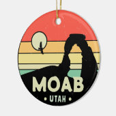 Moab Utah  woestijn Sunset Retro Souvenir 60s Keramisch Ornament (Links)