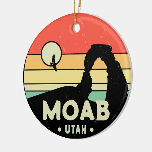 Moab Utah  woestijn Sunset Retro Souvenir 60s Keramisch Ornament (Links)