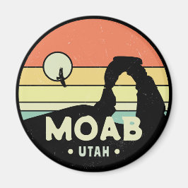 Moab Utah  woestijn Sunset Retro Souvenir 60s Magneet