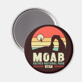 Moab Utah  woestijn Sunset Retro Souvenir 60s Magneet (Voorkant / Achterkant)
