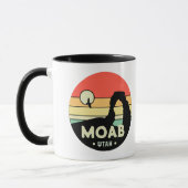 Moab Utah  woestijn Sunset Retro Souvenir 60s Mok (Links)