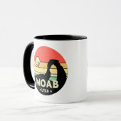 Moab Utah  woestijn Sunset Retro Souvenir 60s Mok (Voorkant links)