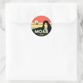 Moab Utah  woestijn Sunset Retro Souvenir 60s Ronde Sticker (Tas)