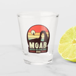 Moab Utah  woestijn Sunset Retro Souvenir 60s Shot Glas