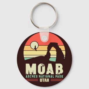 Moab Utah  woestijn Sunset Retro Souvenir 60s Sleutelhanger