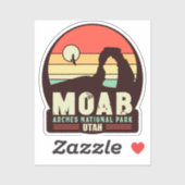 Moab Utah  woestijn Sunset Retro Souvenir 60s Sticker (Vel)