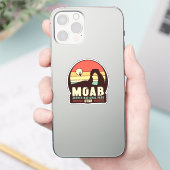 Moab Utah  woestijn Sunset Retro Souvenir 60s Sticker (Telefoon)