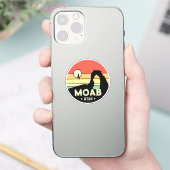 Moab Utah  woestijn Sunset Retro Souvenir 60s Sticker (Telefoon)