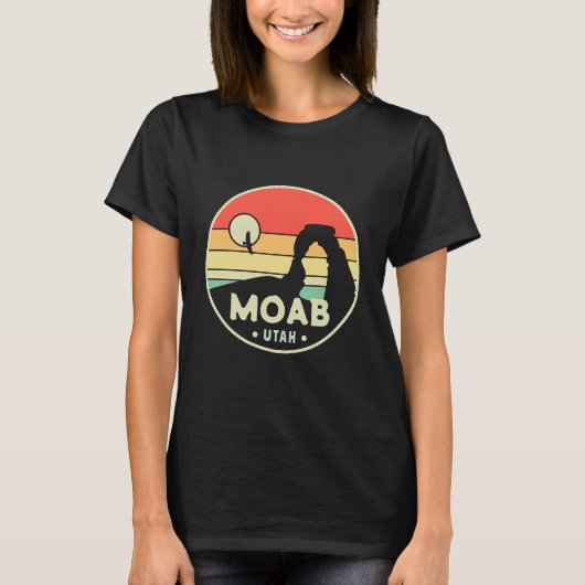 Moab Utah  woestijn Sunset Retro Souvenir 60s T-shirt (Voorkant)