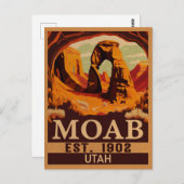Moab Utah  - Zonneartsavontuur in openlucht Briefkaart (Voorkant / Achterkant)