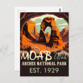Moab Utah  - Zonneartsavontuur in openlucht Briefkaart (Voorkant / Achterkant)