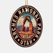 Moab Utah  - Zonneartsavontuur in openlucht Keramisch Ornament (Rechts)