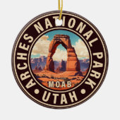 Moab Utah  - Zonneartsavontuur in openlucht Keramisch Ornament (Voorkant)
