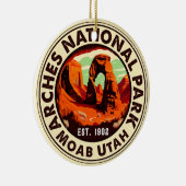 Moab Utah  - Zonneartsavontuur in openlucht Keramisch Ornament (Rechts)