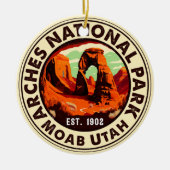 Moab Utah  - Zonneartsavontuur in openlucht Keramisch Ornament (Voorkant)