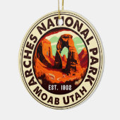Moab Utah  - Zonneartsavontuur in openlucht Keramisch Ornament (Links)