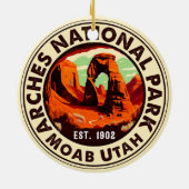 Moab Utah  - Zonneartsavontuur in openlucht Keramisch Ornament (Achterkant)