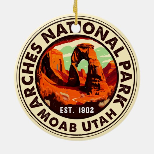 Moab Utah  - Zonneartsavontuur in openlucht Keramisch Ornament (Achterkant)