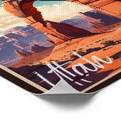 Moab Utah  - Zonneartsavontuur in openlucht Poster (Hoek)