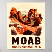 Moab Utah  - Zonneartsavontuur in openlucht Poster (Voorkant)