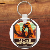 Moab Utah - Zonneartsavontuur in openlucht Sleutelhanger (Achterkant)