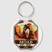 Moab Utah - Zonneartsavontuur in openlucht Sleutelhanger (Achterkant)