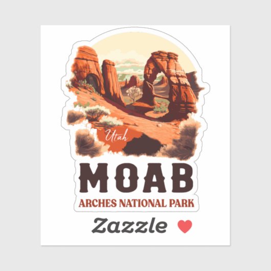 Moab Utah - Zonneartsavontuur in openlucht Sticker (Vel)
