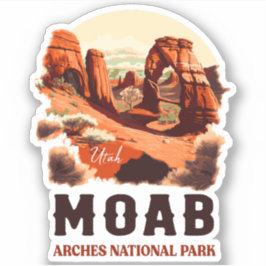 Moab Utah  - Zonneartsavontuur in openlucht Sticker