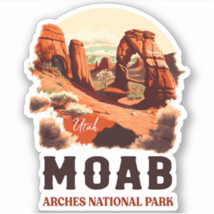Moab Utah - Zonneartsavontuur in openlucht Sticker