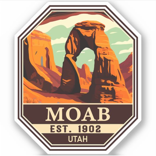 Moab Utah - Zonneartsavontuur in openlucht Sticker (Voorkant)