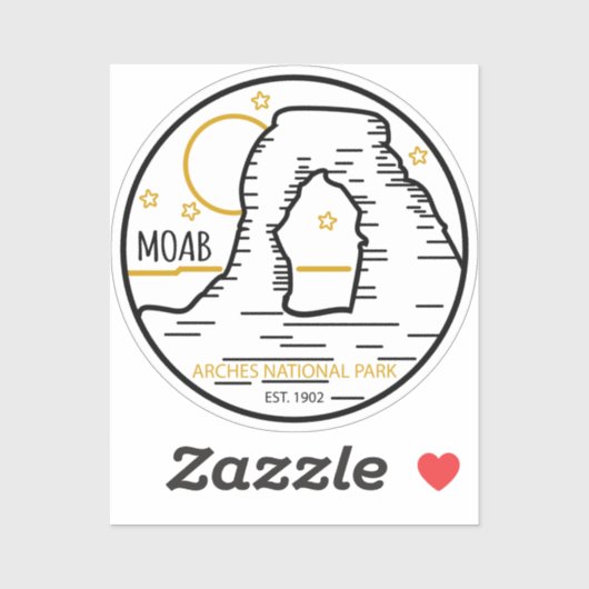 Moab Utah  - Zonneartsavontuur in openlucht Sticker (Vel)