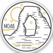 Moab Utah  - Zonneartsavontuur in openlucht Sticker (Voorkant)