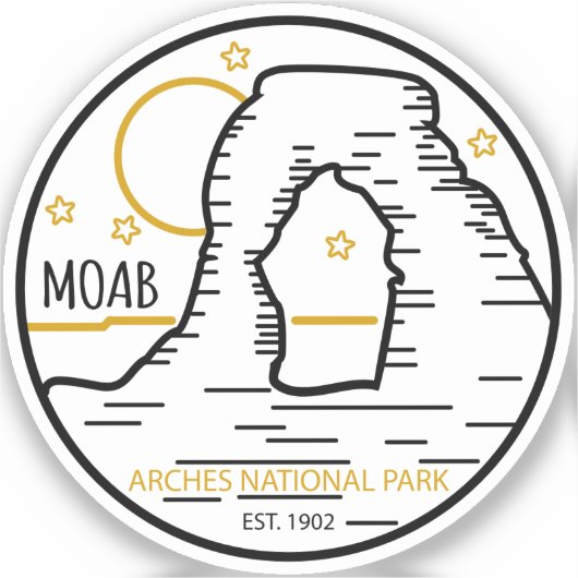 Moab Utah - Zonneartsavontuur in openlucht Sticker (Voorkant)