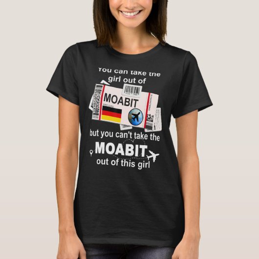 Moabit Boarding Pass Moabit Girl Moabit T-shirt (Voorkant)