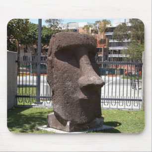 Moai beeld in het museum van de natuurgeschiedenis muismat